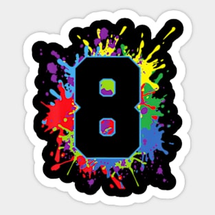 8Th Birthday For Girls Boys Sticker